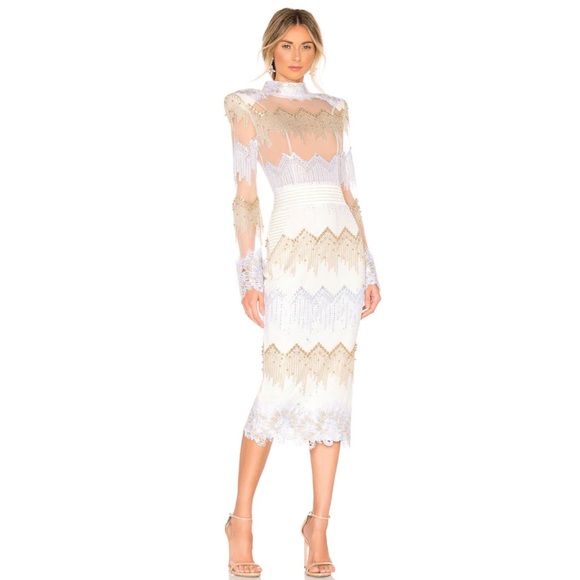 NEW Zhivago Chrysler Midi Dress in Moet - Picture 1 of 14